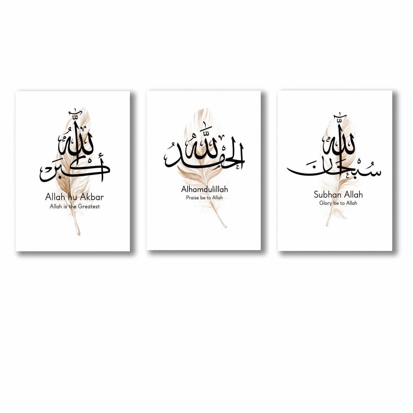 Calligraphy Canvas Wall Art Set
