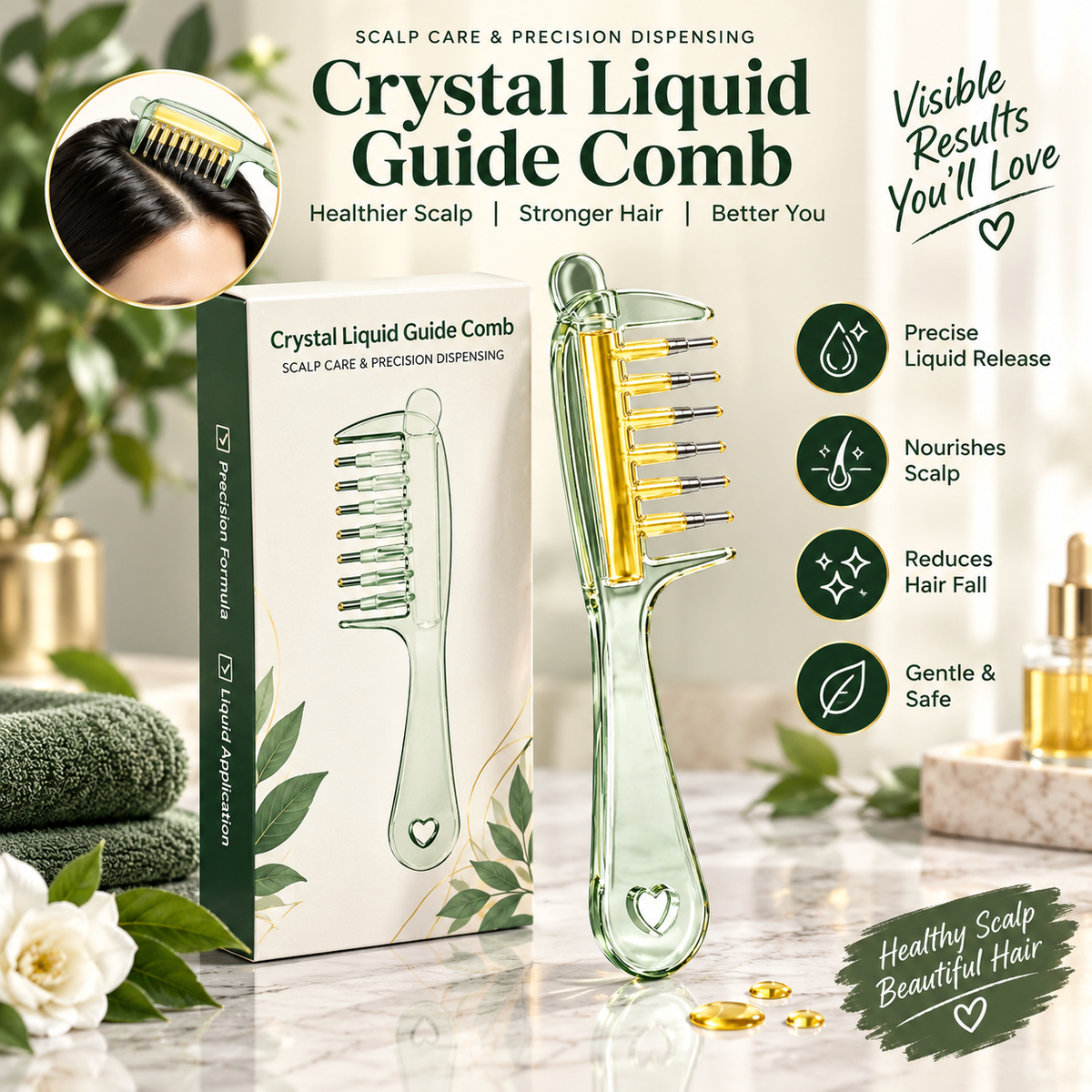Crystal Liquid Guide Comb