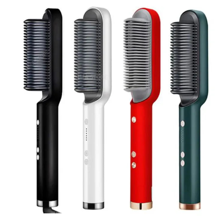 2-in-1 Ionic Hair Straightener Brush