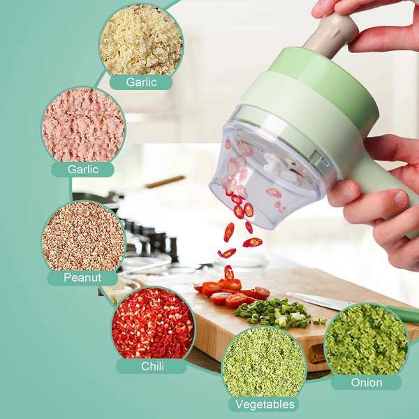 4 in 1 Handheld Electric Vegetable Wireless Cutter