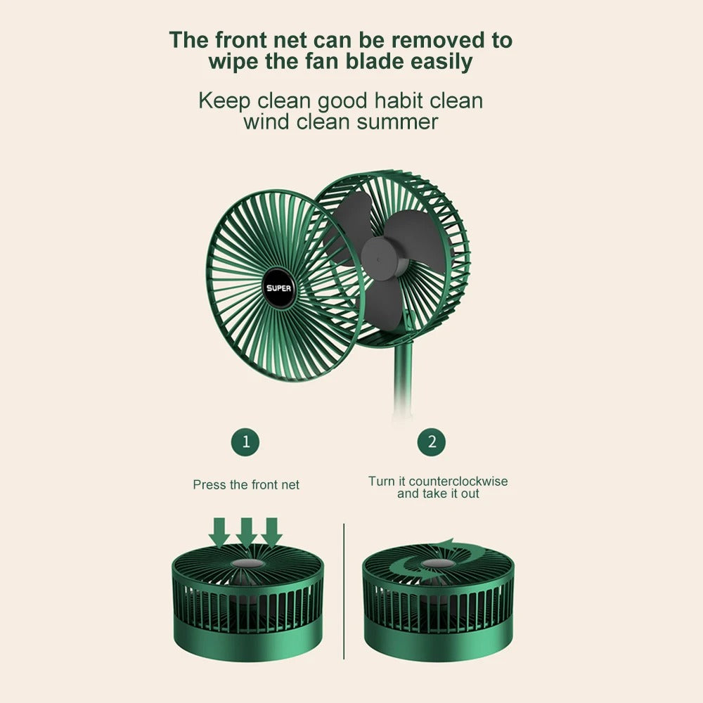 Portable Rechargeable Table Fan