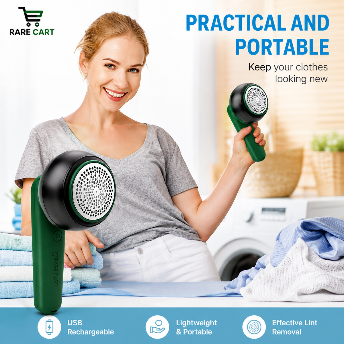 Electric Lint Remover – Rechargeable Fabric Shaver