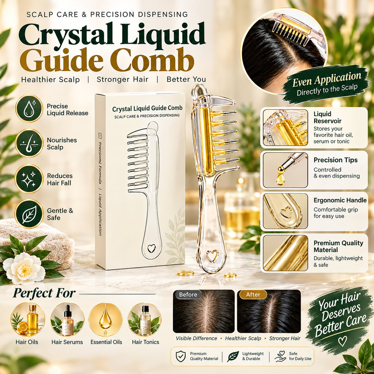 Crystal Liquid Guide Comb