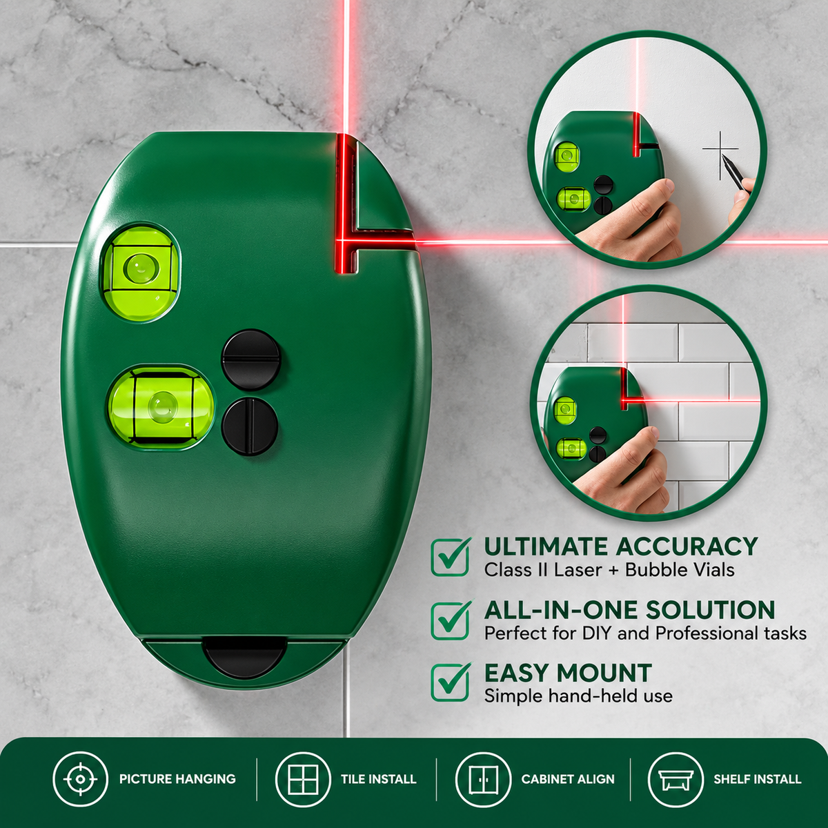 Mouse-Style Digital Laser Level & Alignment Tool