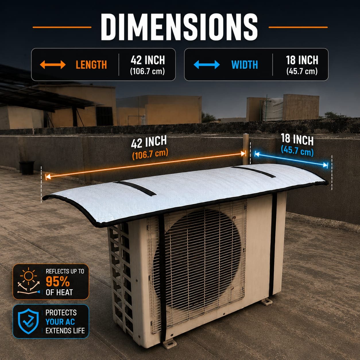Reflective AC Outdoor Cover