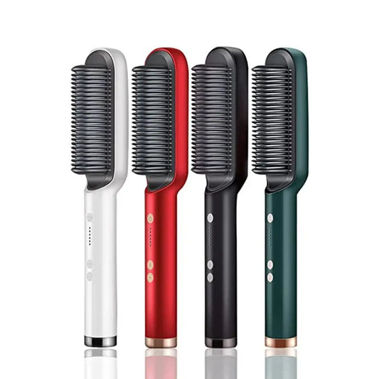 2-in-1 Ionic Hair Straightener Brush