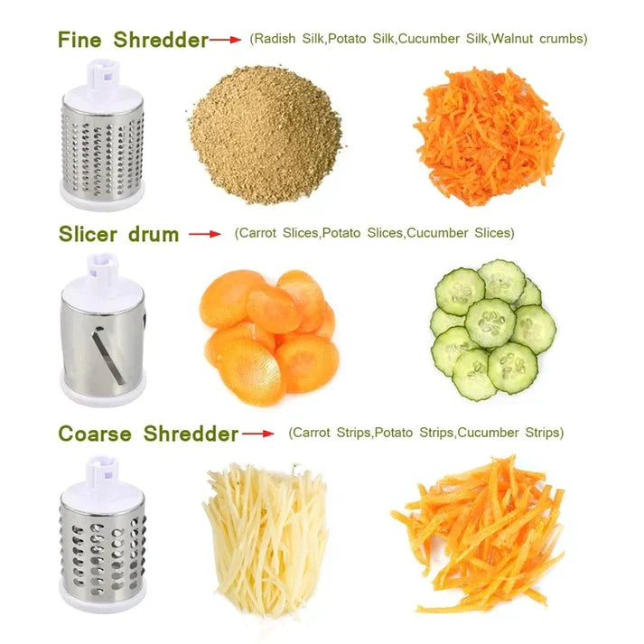 Multi functional Roller 3 in 1 Vegetable Cutter